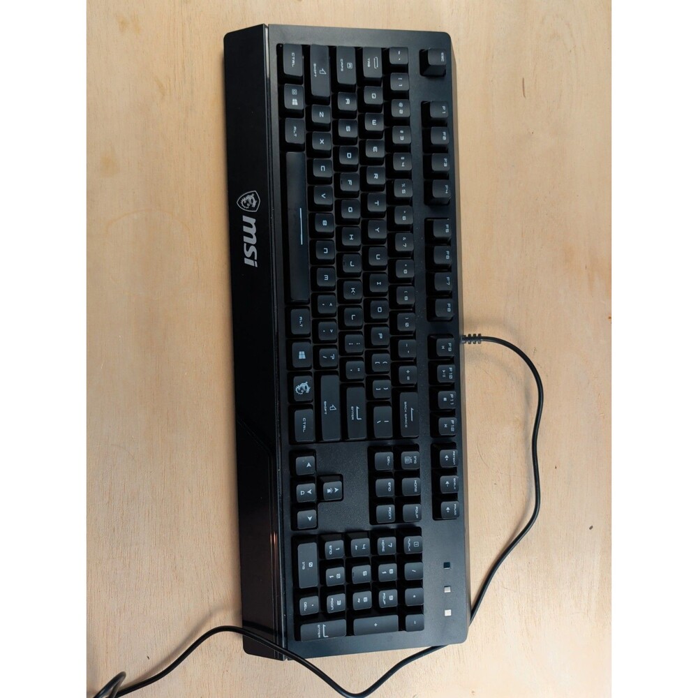 MSI Gaming Wired USB Keyboard Black English Standard QWERTY Plastic Construction